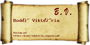 Bodó Viktória névjegykártya