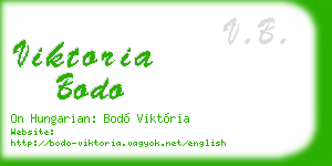 viktoria bodo business card